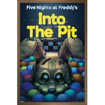 Five Nights at Freddy's: Into The Pit - Key Art Wall Poster, 14.725" x 22.375" Framed
