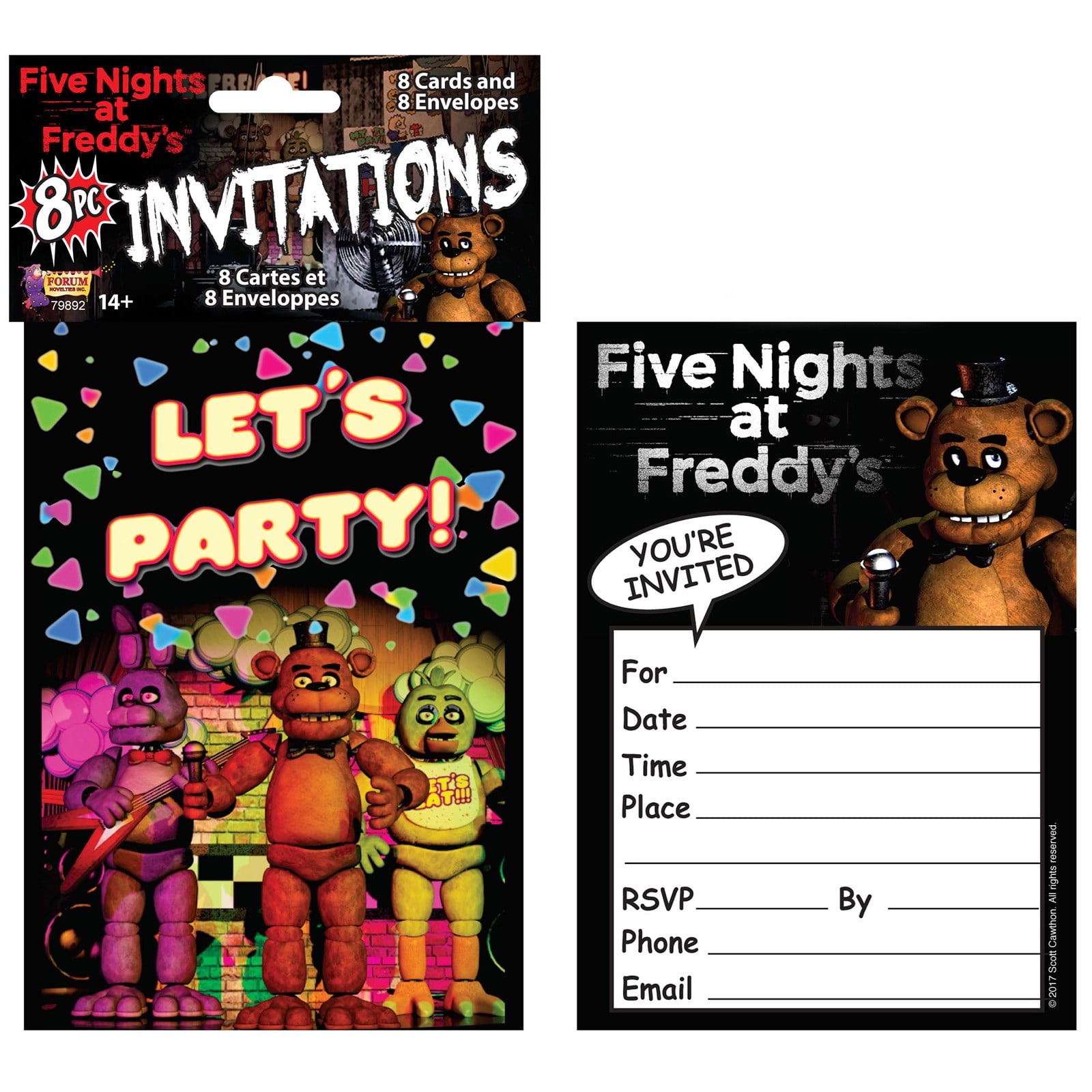 five-nights-at-freddy-s-invitations-8-walmart-com for Five Nights At Freddy S Birthday Invitations Printable Free Five Nights at Freddy's Invitations (8) - Walmart.com for Five Nights At Freddy S Birthday Invitations Printable Free