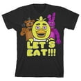 thumbnail image 1 of Five Nights at Freddy's Let's Eat Boy's Black T-shirt-XS, 1 of 4