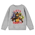 thumbnail image 1 of Five Nights at Freddy's Let's Party Boy's Heather Grey Long Sleeve Shirt-XS, 1 of 1