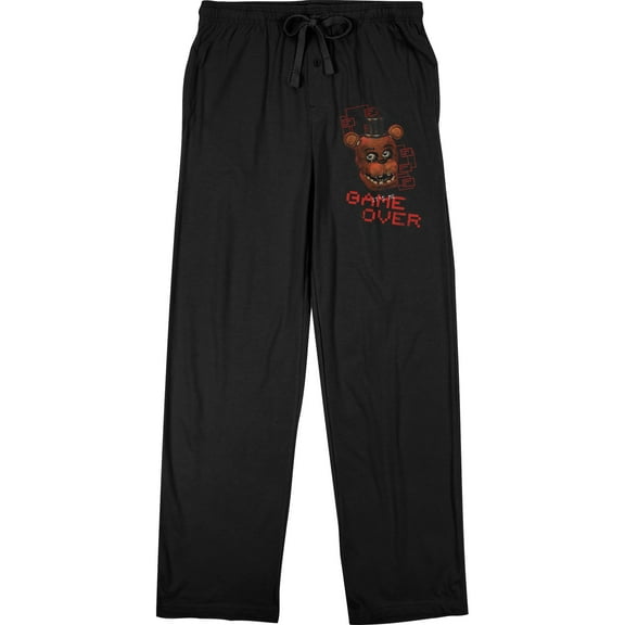 Five Nights at Freddy's Men's Game Over Black Sleep Pajama Pants-Medium