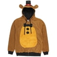 thumbnail image 1 of Five Nights at Freddy's Mens Freddy Fazbear Costume Hoodie (Small), 1 of 2