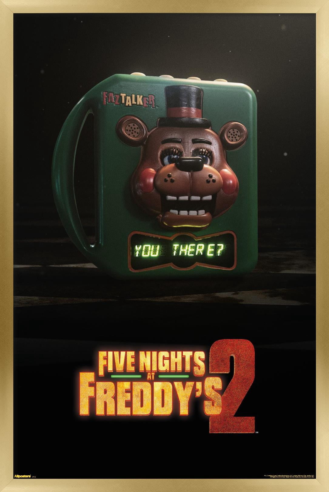 Five Nights at Freddy's Movie 2 (2025) - Teaser One Sheet Wall Poster, 14.725" x 22.375" Framed