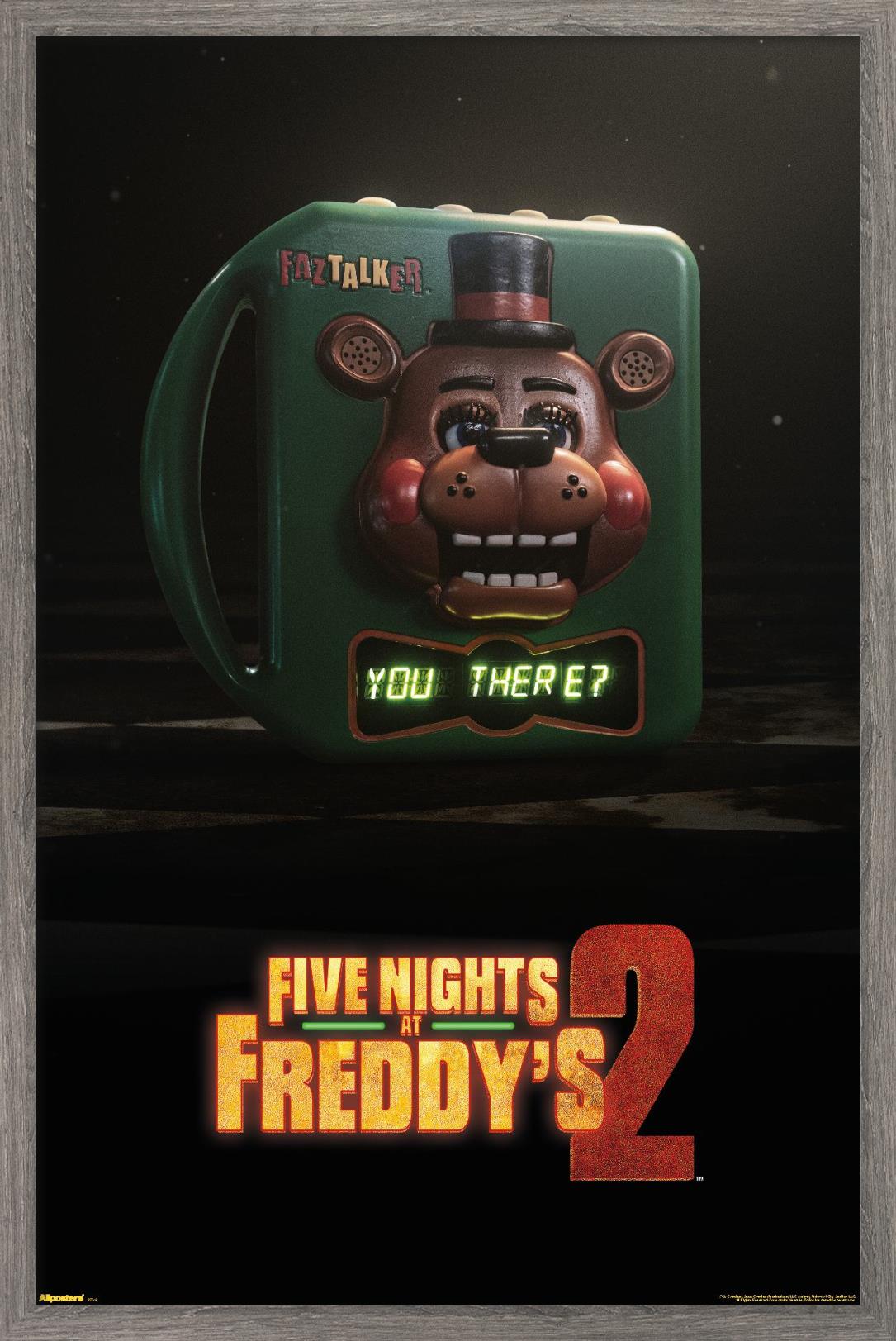 Five Nights at Freddy's Movie 2 (2025) - Teaser One Sheet Wall Poster, 14.725" x 22.375" Framed