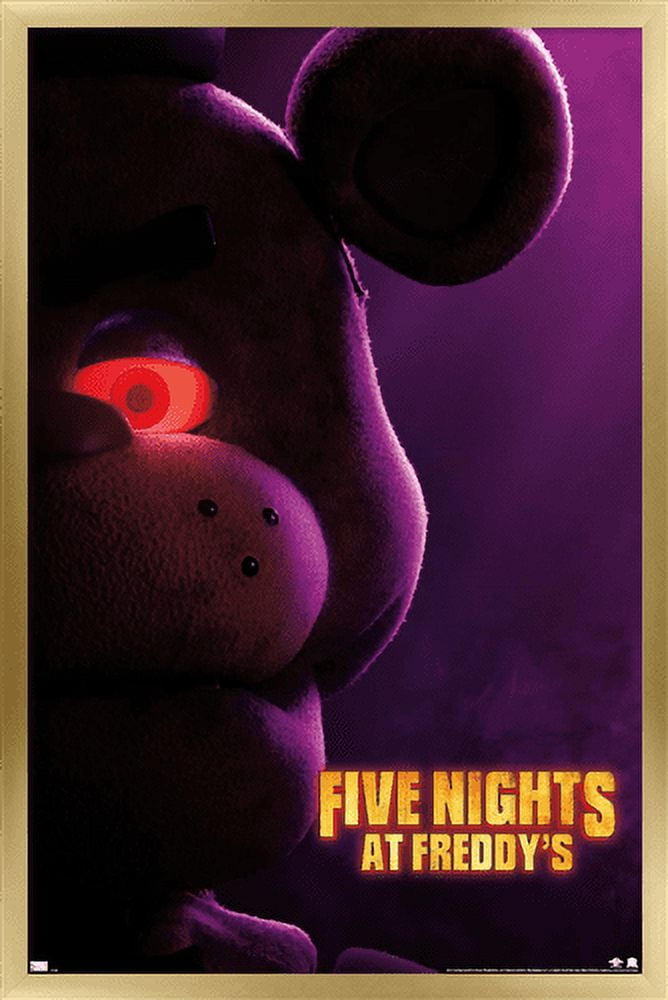 Five Nights at Freddy's Movie - Freddy One Sheet Wall Poster, 14.725" x 22.375" Framed
