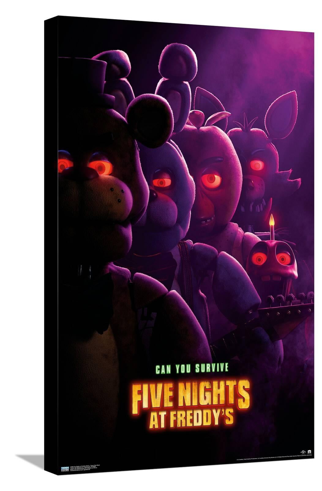 Five Nights at Freddy's Movie - Teaser One Sheet Canvas Wall Poster, 14.725" x 22.375"
