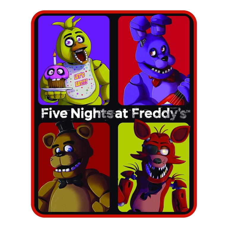 Five Nights at Freddy's 2 piece throw blanket and plush pillow set