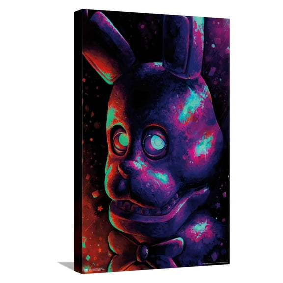 Five Nights at Freddy's - Neon Heat Canvas Wall Poster, 14.725" x 22.375"