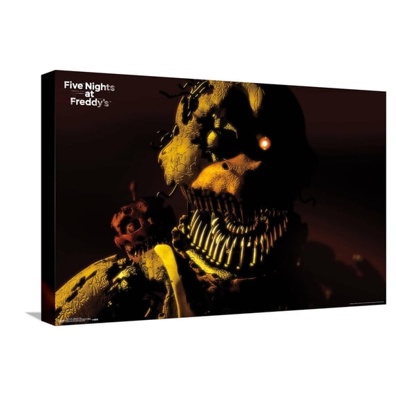 Five Nights at Freddy's - Nightmare Chica Canvas Wall Poster, 14.725" x 22.375"