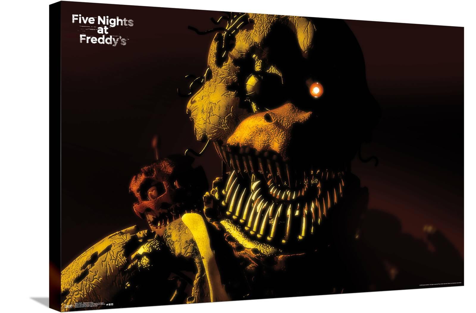 Five Nights at Freddy's - Nightmare Chica Canvas Wall Poster, 22.375" x 34"