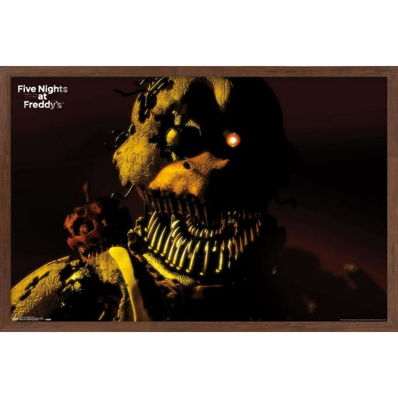 Five Nights at Freddy's - Nightmare Chica Wall Poster, 14.725" x 22.375", Framed
