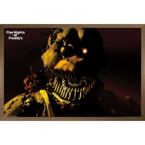 Five Nights at Freddy's - Nightmare Chica Wall Poster, 22.375" x 34", Framed