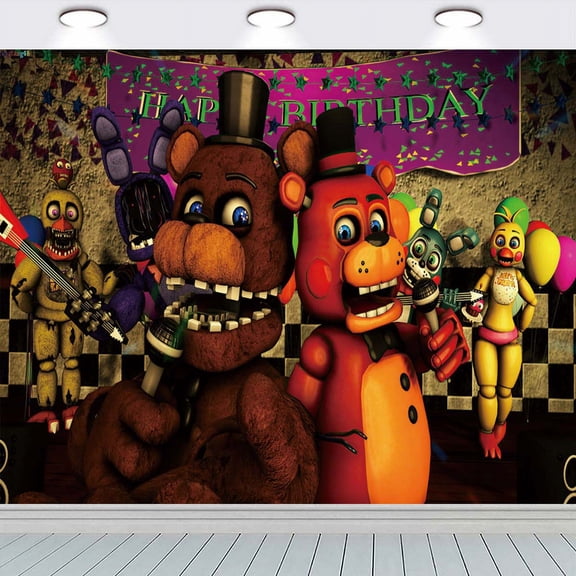 Five Nights at Freddy's Party Supplies Taspestry Post Background Backdrop Birthday Banner Wall Decor
