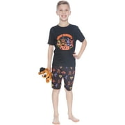 Five Nights at Freddy's Plushy Pizza Pajama Short Set, Black (Large)