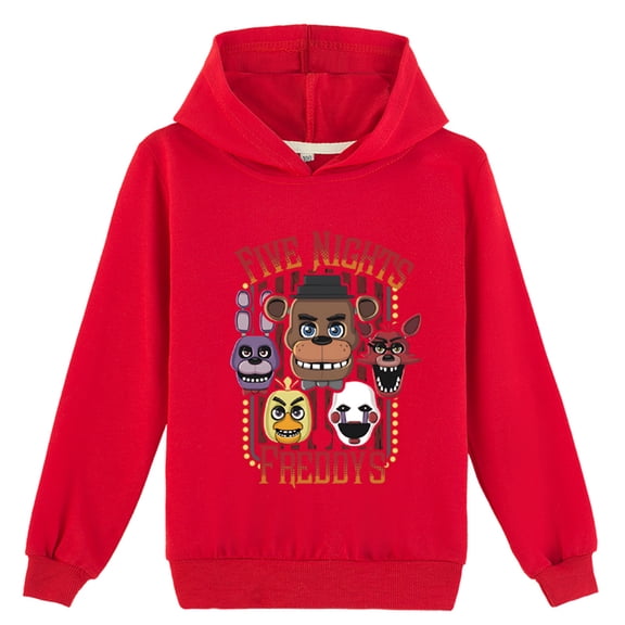 Five Nights at Freddy's Pullover Hooded Sweatshirts-Graphic Hoodies Comfy Soft Long Sleeve Tops for Teen