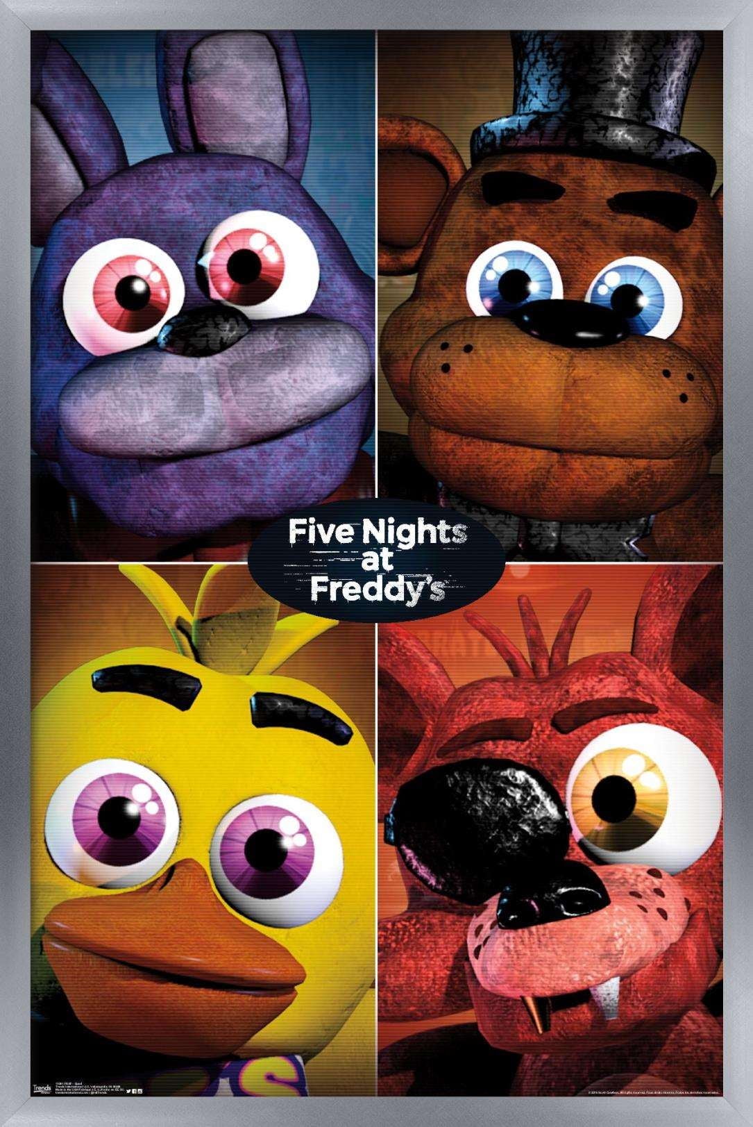 Five Nights at Freddy's - Quad Wall Poster, 14.725" x 22.375", Framed