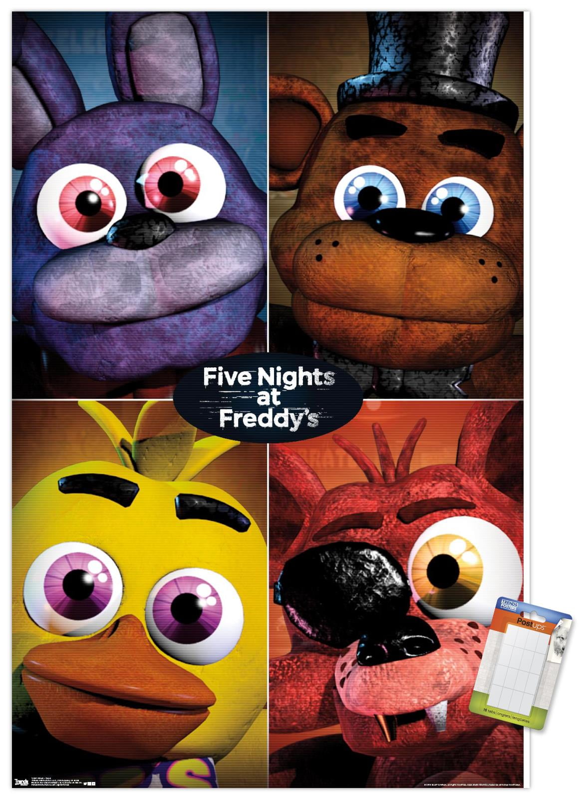 Five Nights at Freddy's - Quad Wall Poster, 22.375" x 34"
