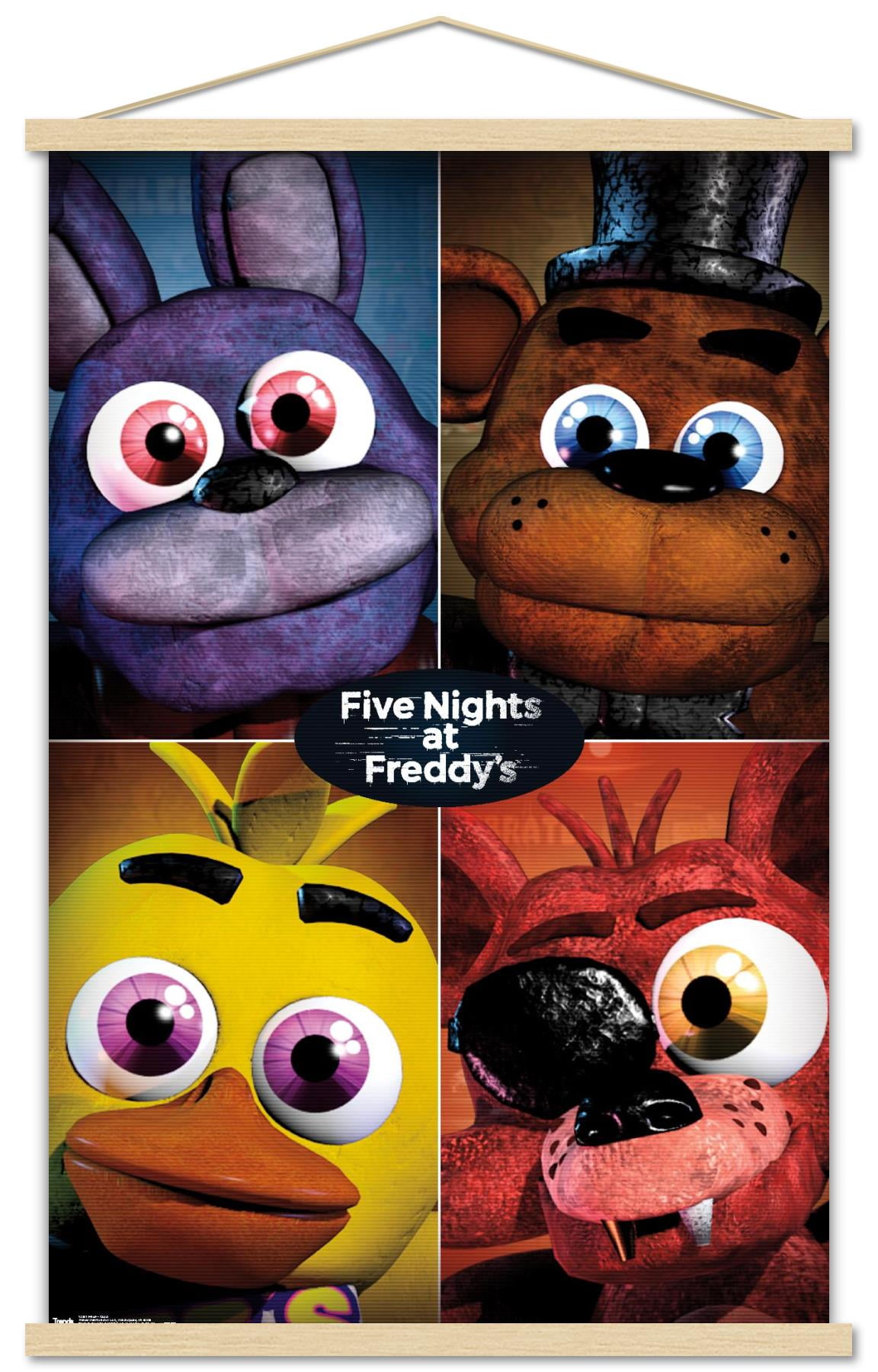 Five Nights at Freddy's - Quad Wall Poster with Magnetic Frame, 22.375" x 34"