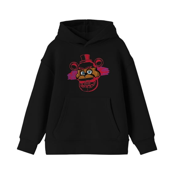 Five Nights at Freddy's Red Shadow Freddy Boy's Black Sweatshirt-Medium