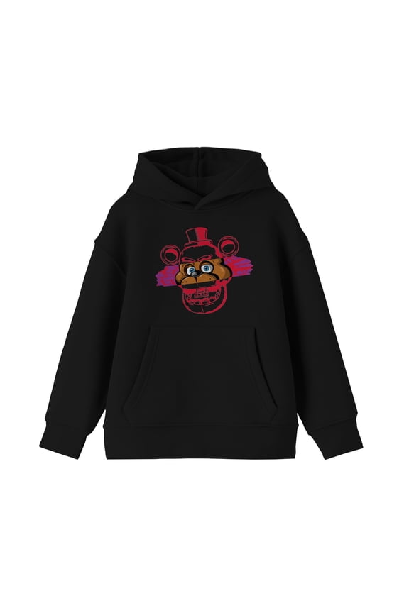 Red Shadow Freddy Boy's Black Sweatshirt-Medium