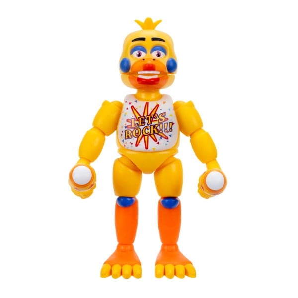 Five Nights at Freddy’s Rockstar Chica - 5-Inch Articulated Figure with Jumpscare Feature and Glow-In-The-Dark Eyes