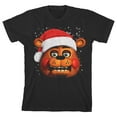 thumbnail image 1 of Five Nights at Freddy's Santa Freddy Boy's Black T-shirt-XL, 1 of 4