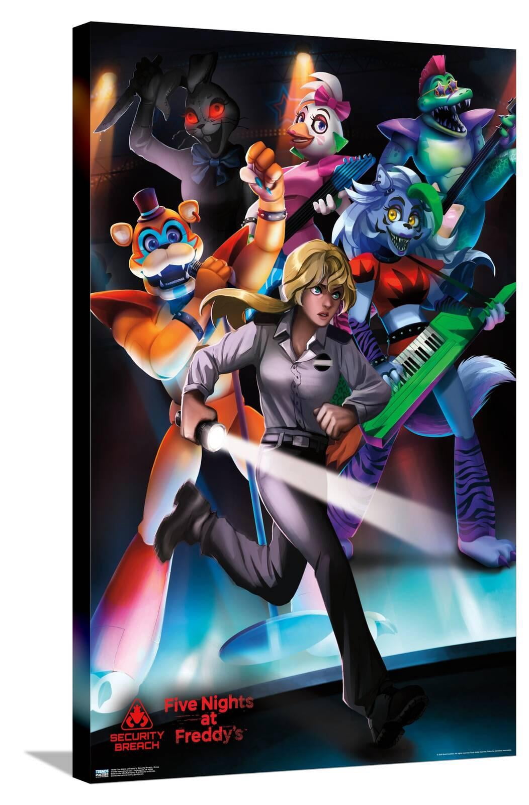 Five Nights at Freddy's: Security Breach - Group Canvas Wall Poster, 22.375" x 34"