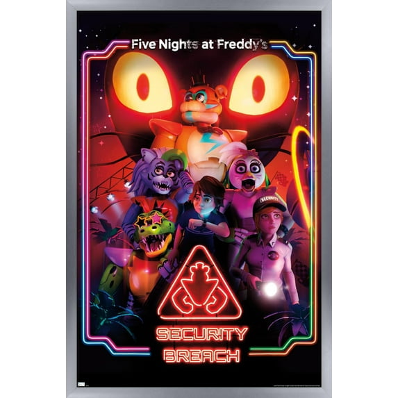 Five Nights at Freddy's: Security Breach - Key Art Wall Poster, 22.375" x 34" Framed