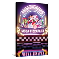 Five Nights at Freddy's: Security Breach - Mega Pizzaplex Canvas Wall Poster, 14.725" x 22.375"