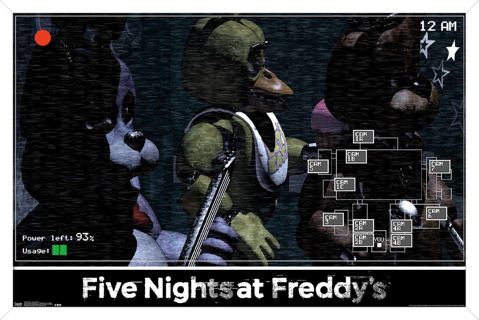 Five Nights at Freddy's - Show Stage Wall Poster, 14.725" x 22.375", Framed