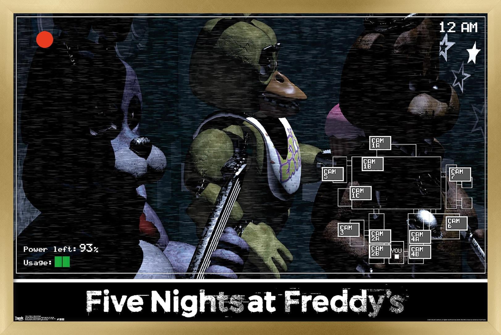 Fnaf 1 layout and All Cams ( Brightened )