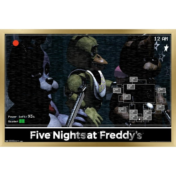 Five Nights at Freddy's - Show Stage Wall Poster, 22.375" x 34", Framed