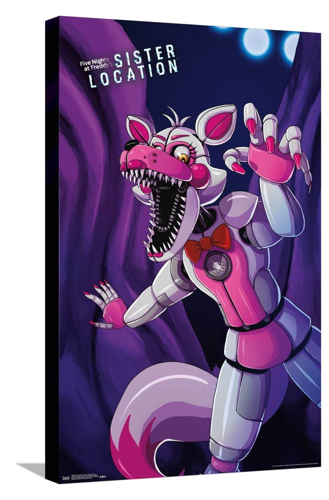 Five Nights at Freddy's: Sister Location - Funtime Foxy Canvas Wall Poster, 14.725" x 22.375"