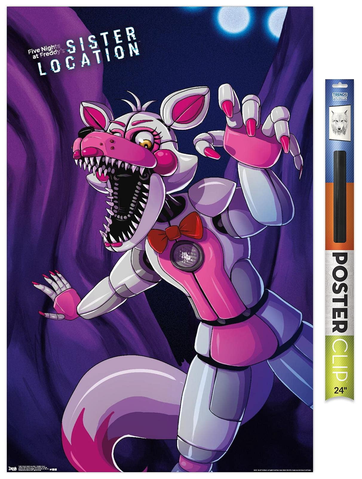 Five Nights at Freddy's: Sister Location - Funtime Foxy Wall Poster, 22.375" x 34"