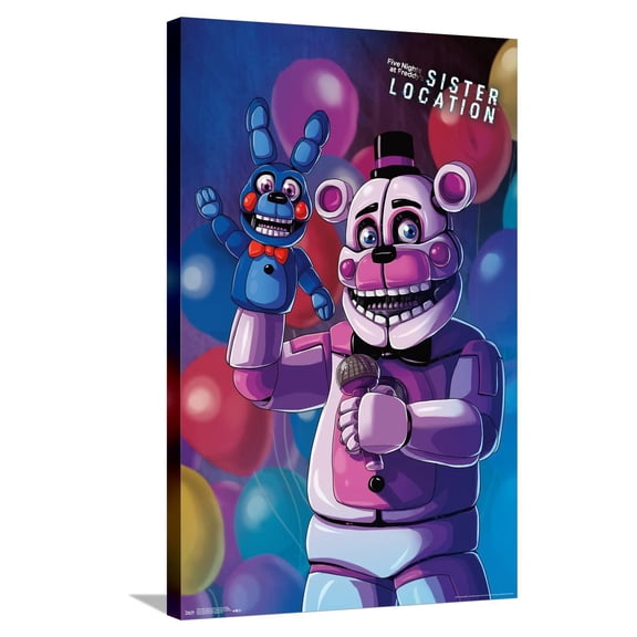 Five Nights at Freddy's: Sister Location - Funtime Freddy Canvas Wall Poster, 22.375" x 34"