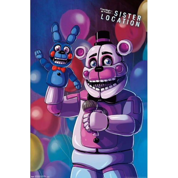 Five Nights at Freddy's: Sister Location - Funtime Freddy Wall Poster, 14.725" x 22.375"