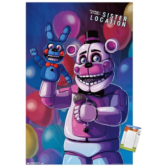 Five Nights at Freddy's: Sister Location - Funtime Freddy Wall Poster, 14.725" x 22.375"