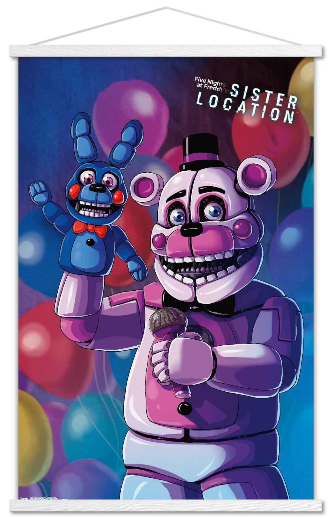 Five Nights at Freddy's: Sister Location - Funtime Freddy Wall Poster with Magnetic Frame, 22.375" x 34"