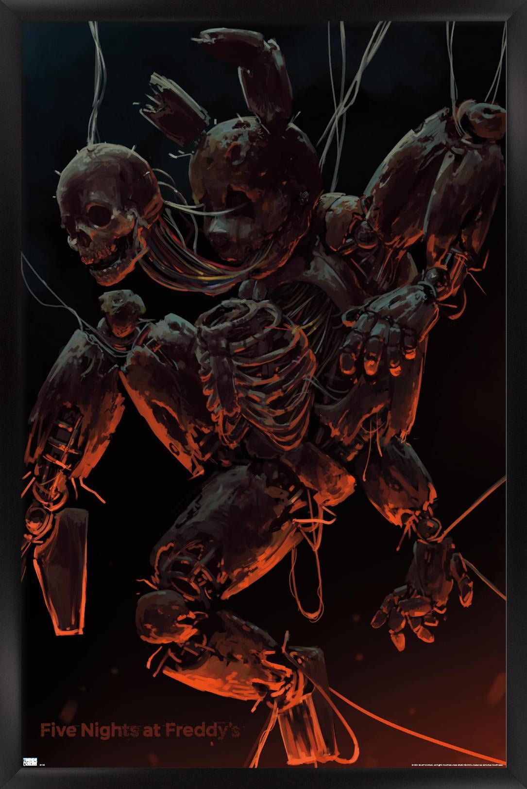 Five Nights at Freddy's - Skeleton Wall Poster, 14.725" x 22.375" Framed
