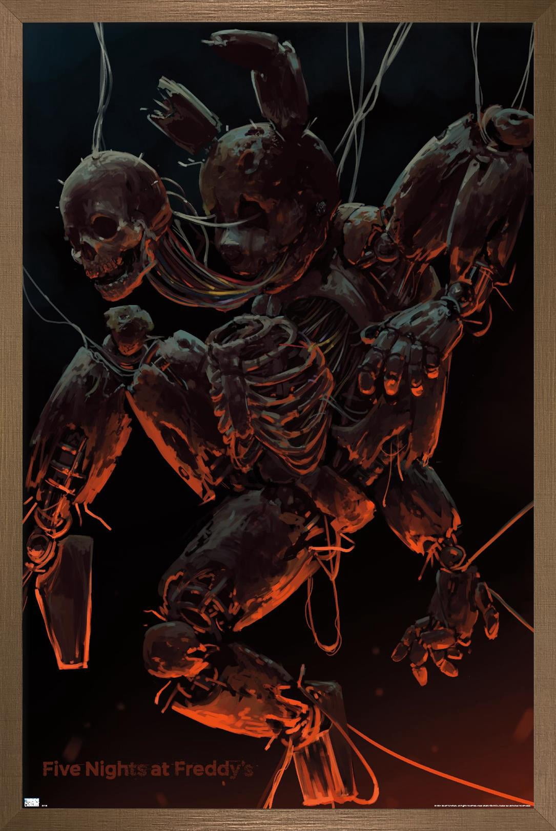 Five Nights at Freddy's - Skeleton Wall Poster, 14.725" x 22.375" Framed