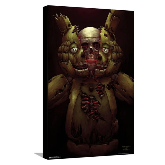 Five Nights at Freddy's - Skull Canvas Wall Poster, 14.725" x 22.375"
