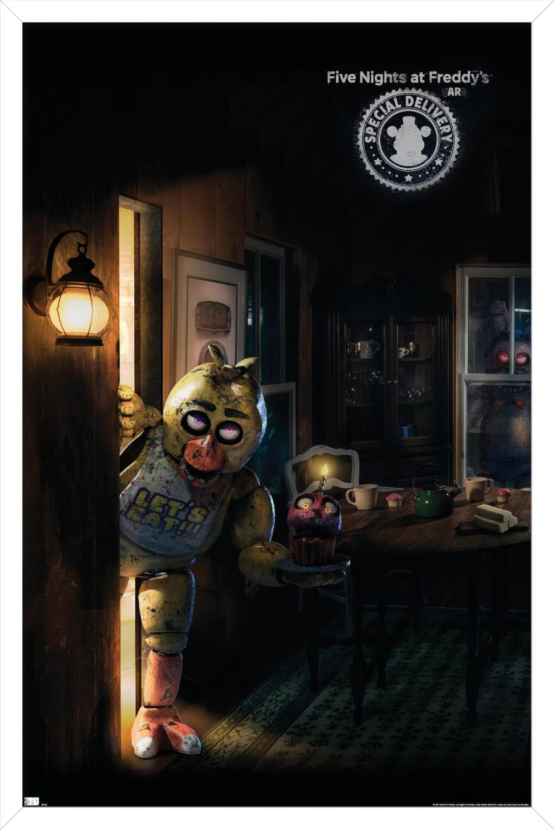 Trends International Five Nights at Freddy's: Security Breach - Group Wall  Poster, 22.375 x 34, Silver Framed Version