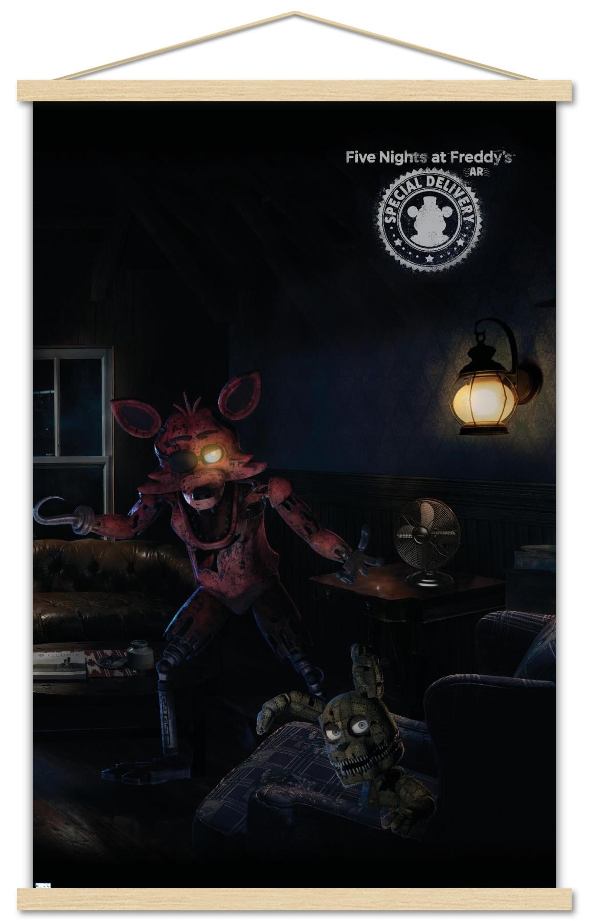 Five Nights at Freddy's: Special Delivery - Triptych 3 Wall Poster with Wooden Magnetic Frame, 22.375" x 34"