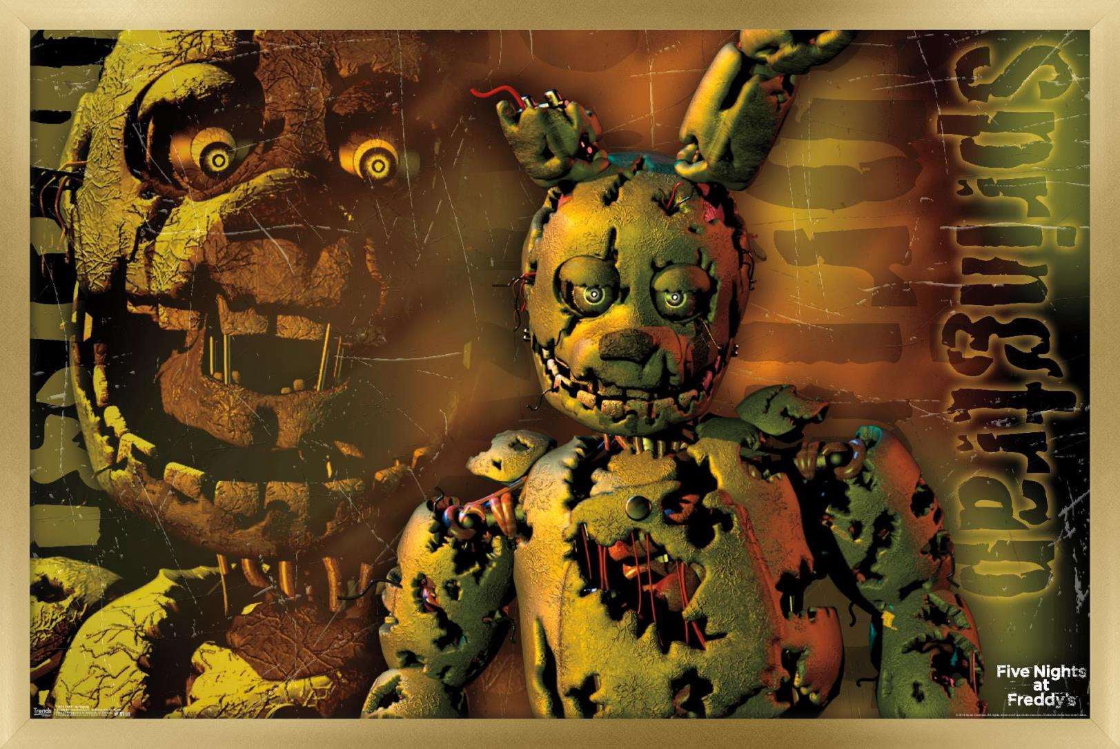Five Nights at Freddy's - Springtrap Wall Poster, 14.725" x 22.375", Framed
