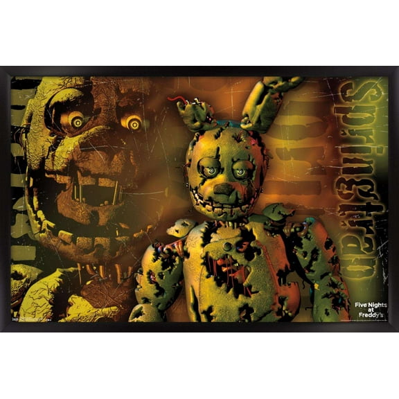 Five Nights at Freddy's - Springtrap Wall Poster, 14.725" x 22.375", Framed