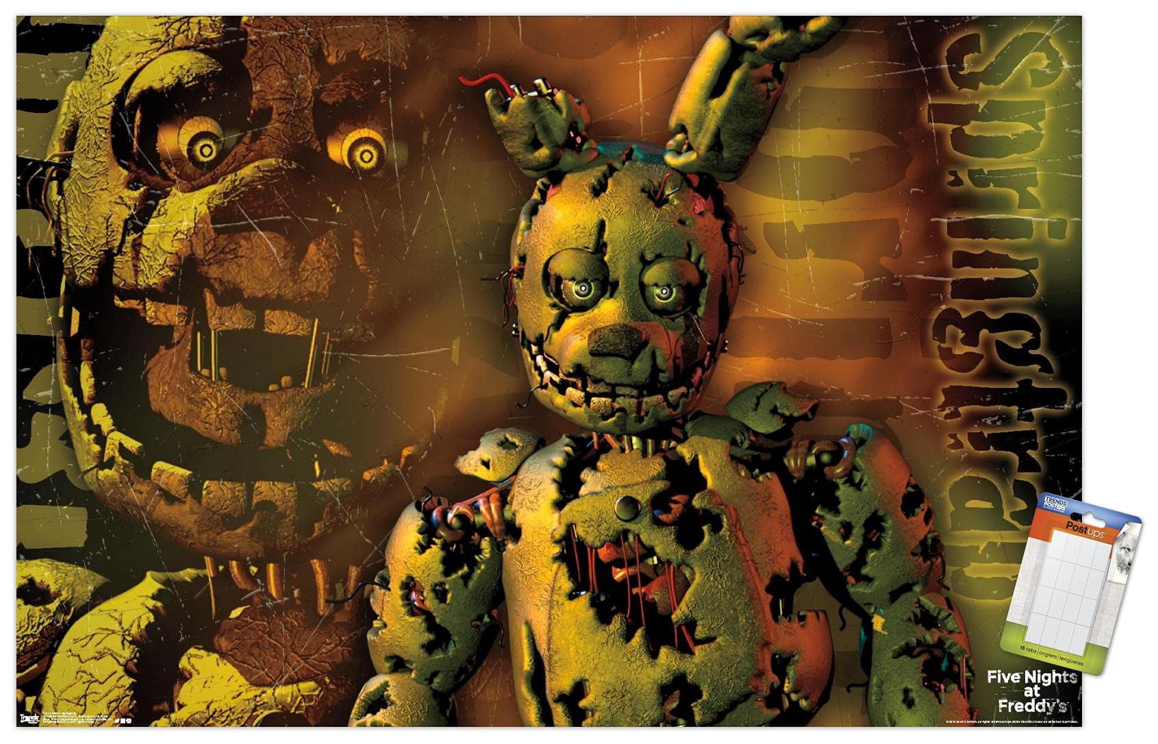 Five Nights at Freddy's - Springtrap Wall Poster, 14.725" x 22.375"