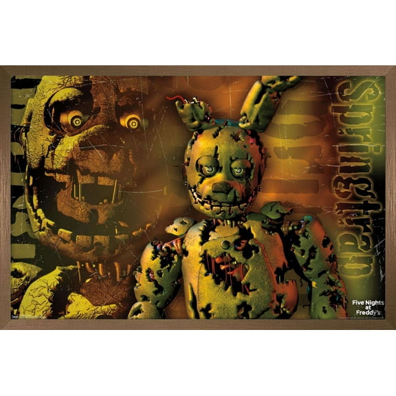 Five Nights at Freddy's - Springtrap Wall Poster, 22.375" x 34", Framed