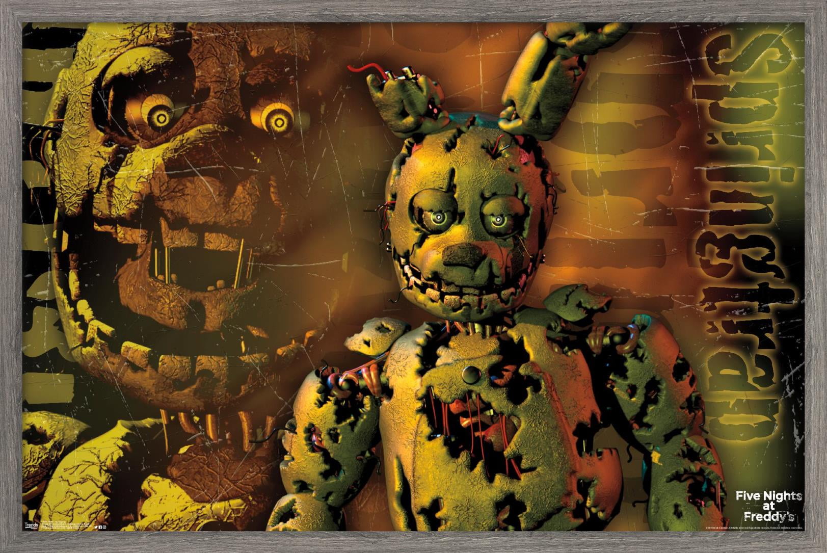 Five Nights at Freddy's - Springtrap Wall Poster, 22.375" x 34", Framed