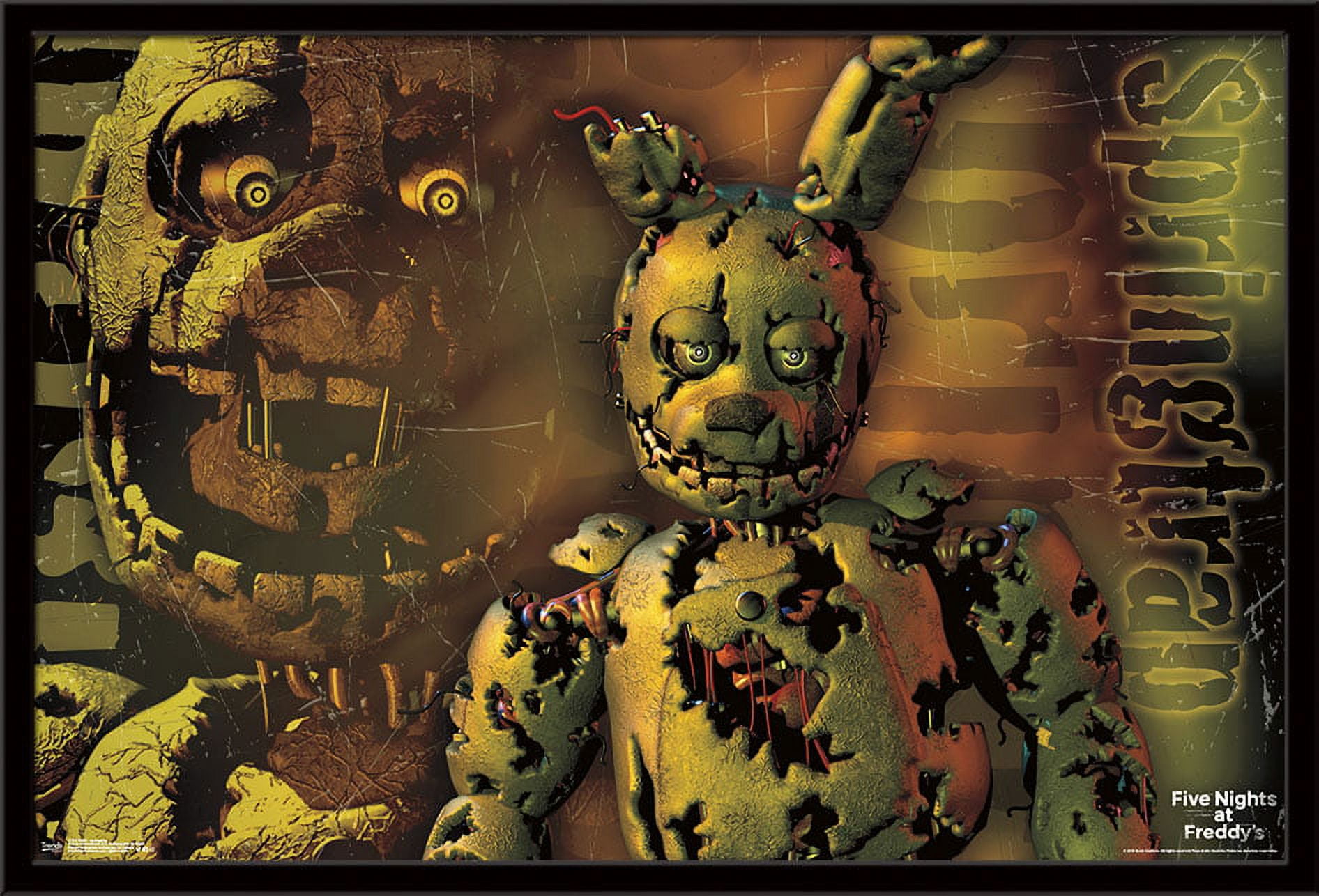 Five Nights at Freddy's - Springtrap Wall Poster, 22.375" x 34", Framed
