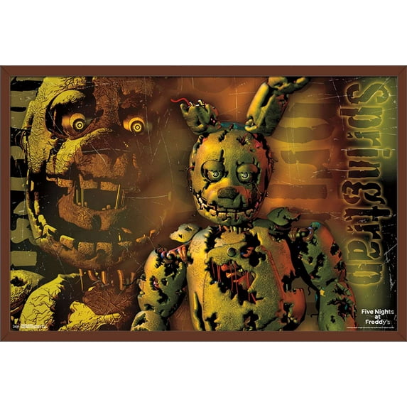 Five Nights at Freddy's - Springtrap Wall Poster, 22.375" x 34", Framed